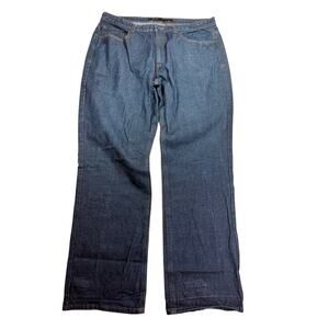Rocawear Men’s 40 Y2K Baggy Wide Leg Jeans Embroidered Hip Hop Dark Wash